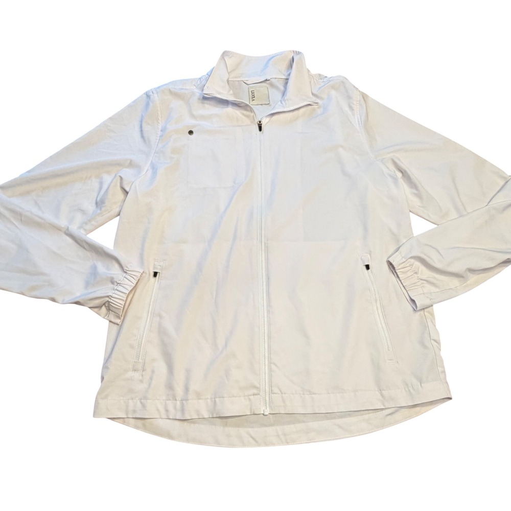 Vuori Venture Track Jacket Men's Size Medium White Full Zip Lightweight